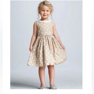 Jason Wu designer x Neiman Marcus beige sleeveless dress white polka dots 24 mo.